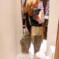PANTALONES COCODRILO CON CINTURA ELÁSTICA Y ESTAMPADO DE LEOPARDO SUPERSUAVE 'ROXY'