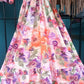THE 'MEADOW' 100% COTTON BRODERIE ANGLAISE WATERCOLOUR FLORAL PRINT DRESS AQUA OR PINK