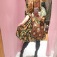 THE 'BELLE BONITA' RICH BOTANICAL PRINT 70'S BABYDOLL STYLE SMOCK DRESS WITH BALLOON SLEEVES