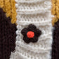 THE 'ASPEN' SUPERSOFT COSY CHUNKY KNIT CARDIGAN WITH CUTE KNITTED FLOWER BUTTONS