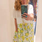 THE 'LIMONCELLO' PRETTY V NECK COTTON DAY DRESS WITH POCKET DETAIL