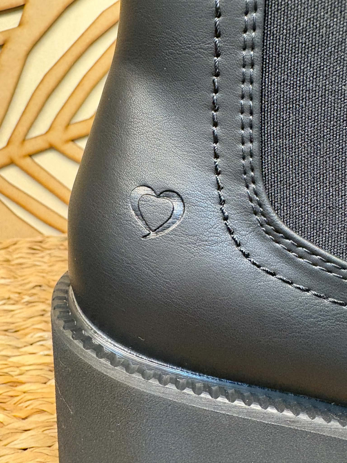 THE 'LUNA' CONTEMPORARY WEDGE PLATFORM CLASSIC BLACK BOOT FROM OUR SUPER COMFORT 'LITESOLES' RANGE