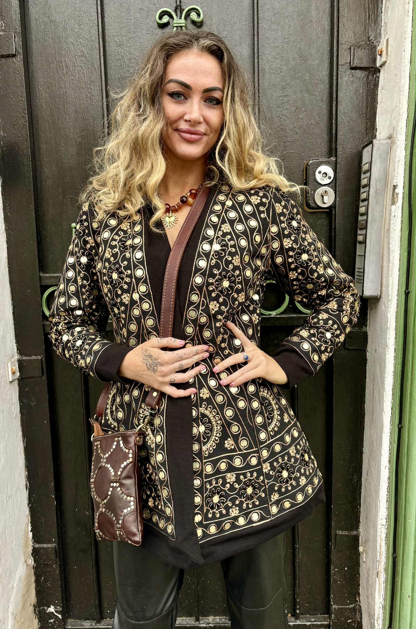 THE 'NURIA' STUNNING RICHLY BEADED AND EMBROIDERED SHORT FIT AND FLARE COAT FROM OUR EXCLUSIVE SPANISH COLLECTION THREE COLOURS