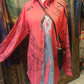 THE 'CITY GIRL' PICTURE PRINT 'GIRL IN THE CITY' BUTTON FRONT SHIRT IN PALE BLUE OR CORAL