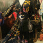 'MIDNIGHT FIESTA' SPANISH COLLECTION BEAUTIFUL FLORALS AND BIRDS FULL LENGTH 3/4 SLEEVE TIERED MAXI DRESS