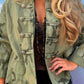THE 'COMMANDO KITCH' FABULOUS MILITARY STYLE CAMO PRINT JACKET FREE SIZE UK 10 TO 18