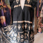 THE 'PRAIRIE' CRISP COTTON BLEND DRESS WITH BEAUTIFUL GOLD EMBROIDERED DETAIL BLACK OR CREAM