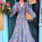 THE 'MIDNIGHT FIESTA' GARDENIA DRESS IN CORNFLOWER BLUE FROM OUR EXCLUSIVE SPANISH COLLECTION