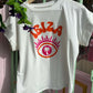 THE 'IBIZA' MYSTIC EYE PRINT CLASSIC CUFF SLEEVED T SHIRT IN WHITE OR GREY