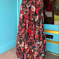 THE 'BIRD OF PARADISE' BREATHTAKING FULL CIRCLE VIBRANT BIRDS AND FLORALS PRINT SKIRT FROM OUR EXCLUSIVE SPANISH COLLECTION