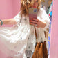 THE 'ANGEL'  100% COTTON SNOWY WHITE LACE VINTAGE STYLE TUNIC TOP/SMOCK DRESS
