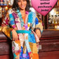 THE 'SASKIA' STUNNING PARISIAN DESIGNER 70'S STYLE QUILTED PATCHWORK KIMONO JACKET