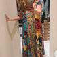 THE 'VALPARAISO' SUMPTUOUSLY SWISHY SCARF PRINT SWEETHEART NECKLINE DRESS FROM OUR EXCLUSIVE SPANISH RANGE