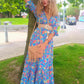 THE 'MIDNIGHT FIESTA' GARDENIA DRESS IN CORNFLOWER BLUE FROM OUR EXCLUSIVE SPANISH COLLECTION