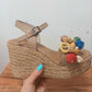 THE 'CARMEN' FABULOUSLY EMBELLISHED WEDGE SANDALS WITH SUPER COMFORT SOLE FROM OUR 'MADE IN SPAIN' COLLECTION