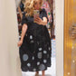 THE 'DOTTIE SPARKLE' POLKA DOT SPOT, SPARKLE DETAIL FABULOUSLY FLATTERING COCOON DRESS
