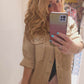 THE 'COMMANDO KITCH' LOVEHEART EMBELLISHED ARMY JACKET IN KHAKI OR SAND