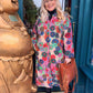 THE 'BRIGHTER DAYS' BEAUTIFUL RAINBOW FLORALS QUILTED COAT WITH FLEECE LINING