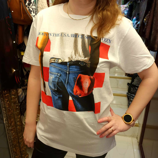 SPRINGSTEEN 'BORN IN THE USA' RELAXED FIT ORGANIC COTTON T SHIRT FROM OUR ROCK STAR RANGE