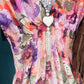 THE 'MEADOW' 100% COTTON BRODERIE ANGLAISE WATERCOLOUR FLORAL PRINT DRESS AQUA OR PINK