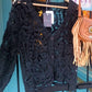 THE 'MARIELLA' VINTAGE STYLE 100% COTTON CROCHET CARDIGAN WHITE/BLACK OR CREAM