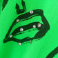 THE 'ARTY HI LO' EMBELLISHED DIP BACK HOODIE IN EMERALD OR BLACK