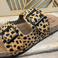 THE 'ZANZIBAR' FUNKY LEOPARD PRINT SUPER COMFORT MEMORY FOAM SLIDERS