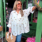 THE 'WHOOPEE' EMBROIDERED 100% COTTON QUIRKY SMOCK TOP PINEAPPLES
