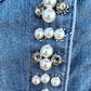 THE 'SILVER SPRINGS' BEAUTIFUL FEMALE FIT EMBELLISHED STRETCH FADED DENIM JACKET