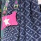 THE 'URBAN STAR'  TEXTURED DENIM STAR DESIGN WIDE LEGGED JEANS WITH STRETCH WAIST