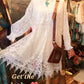 THE 'CHANTELLE' BEAUTIFUL WHITE LACE BEADED FLIPPY GODET HEM BOHEMIAN STYLETUNIC DRESS