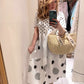 THE 'DOTTIE SPARKLE' POLKA DOT SPOT, SPARKLE DETAIL FABULOUSLY FLATTERING COCOON DRESS