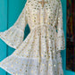 THE 'NURIA' STUNNING SNOWY WHITE SEQUINNED AND BEADED BELL SLEEVE BOHEMIAN TUNIC DRESS FROM OUR EXCLUSIVE SPANISH COLLECTION