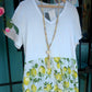 THE 'LIMONCELLO' PRETTY V NECK COTTON DAY DRESS WITH POCKET DETAIL