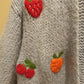 THE 'FEELING FRUITY' FABULOUSLY COSY EMBROIDERED SNUGGLE CARDIGAN IN SAGE GREEN OR POWDER BLUE
