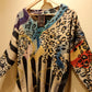THE 'ARTY LEOPARD' BEAUTIFUL LUXURIOUS SOFT FEEL HOTCHPOTCH PRINT COSY KNIT