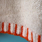 THE 'SUPERSTAR' FABULOUSLY SOFT STAR DETAIL OVERSIZED SNUGGLE JUMPER IN CREAM AND ORANGE