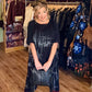 THE 'CAMDEN' URBAN STREET STYLE OVERSIZED POCKET DETAIL ASYMMETRIC HEM ABSTRACT PRINT DRESS