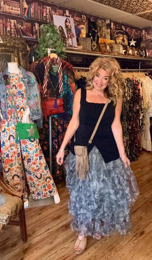 THE 'CASSIE' FABULOUS CAMO PRINT FROTHY TULLE SKIRT WITH COMFORTABLE ELASTICATED WAIST 10 to 20