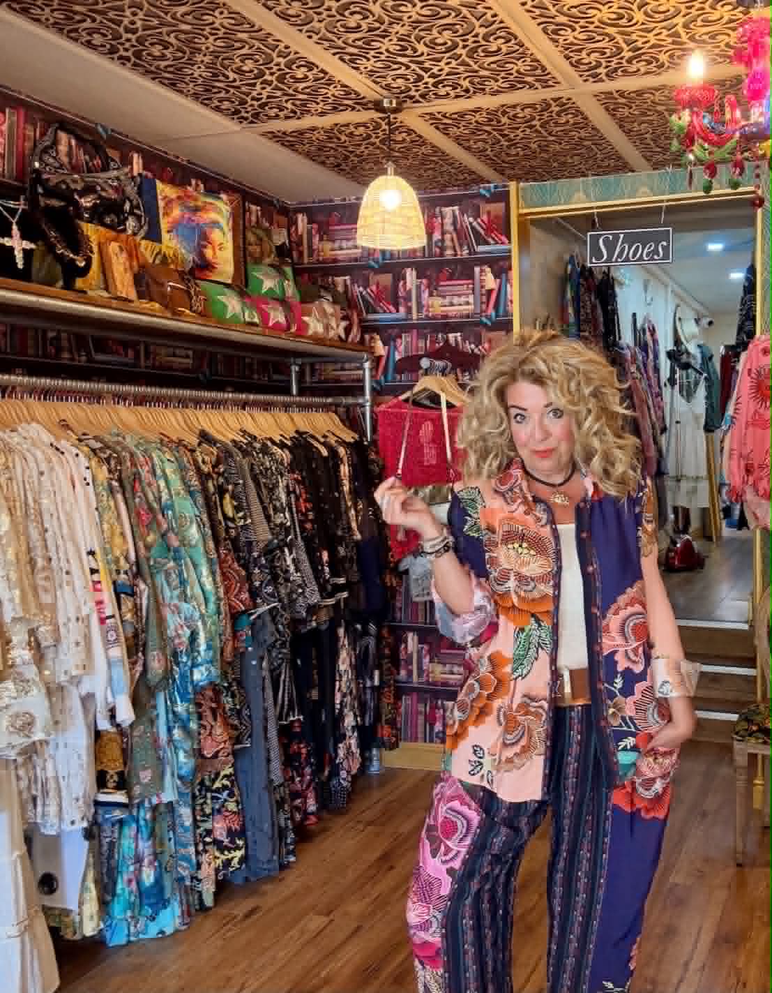 THE 'PORTOFINO' VIBRANT PRINT LIGHTWEIGHT RELAXED FIT TROUSER SUIT