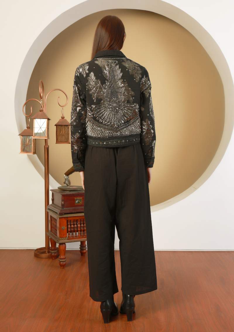 THE 'VARSA' EXQUISITELY EMBELLISHED BUTTON FRONT JACKET FROM OUR EXCLUSIVE SPANISH COLLECTION FOUR COLOUR OPTIONS