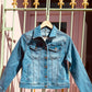 THE 'MILEY' STUNNING RHINESTONE EMBELLISHED CLASSIC FADED DENIM JACKET