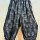 THE 'CHELSEA' BEAUTIFUL CHARCOAL GREY DISTRESSED PRINT BARRELL LEG TROUSERS WITH SLOUCH POCKETS