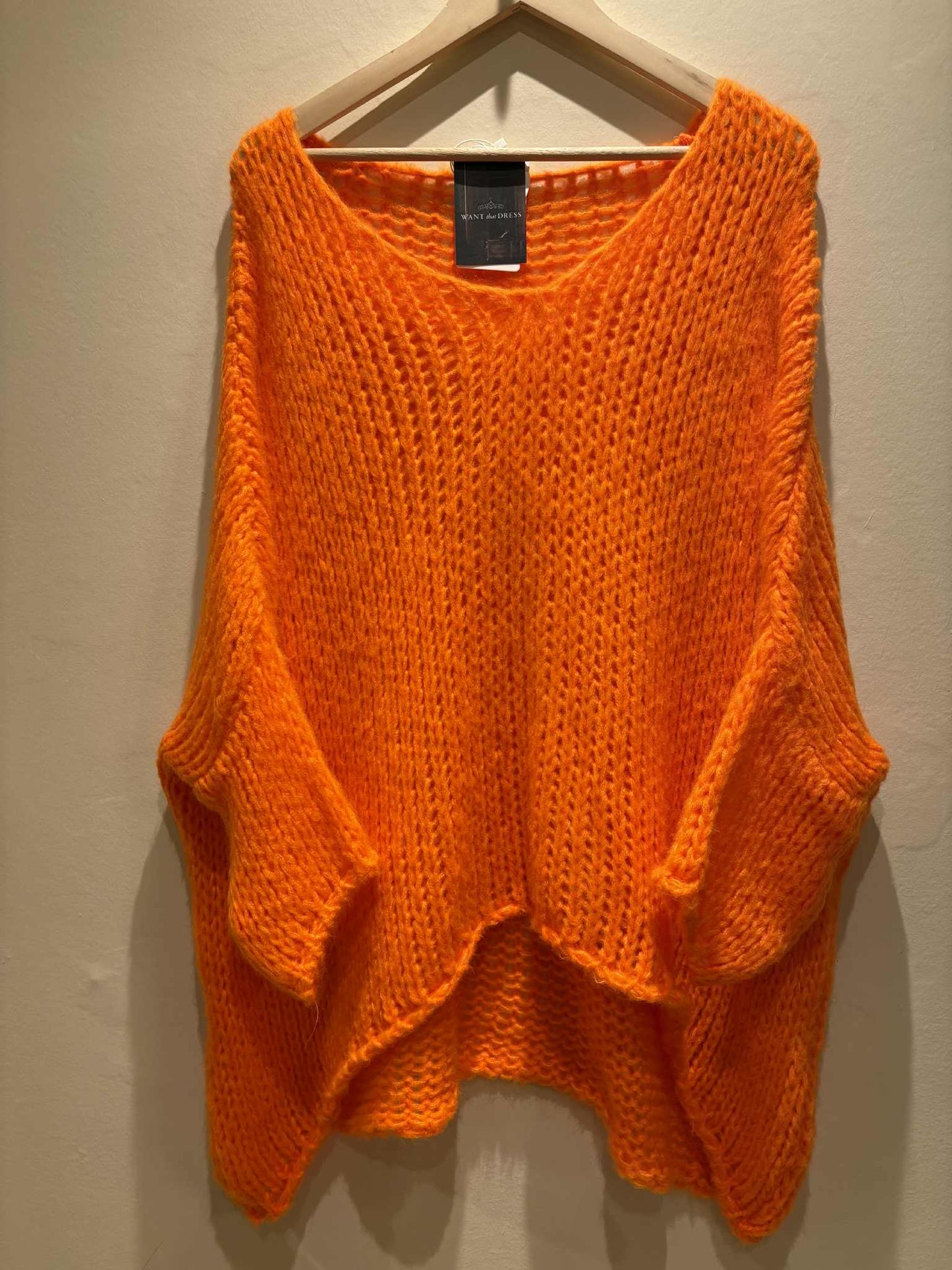 THE 'CECE' OVERSIZED DROP SLEEVE SNUGGLE JUMPER IN ZESTY ORANGE OR BURGUNDY