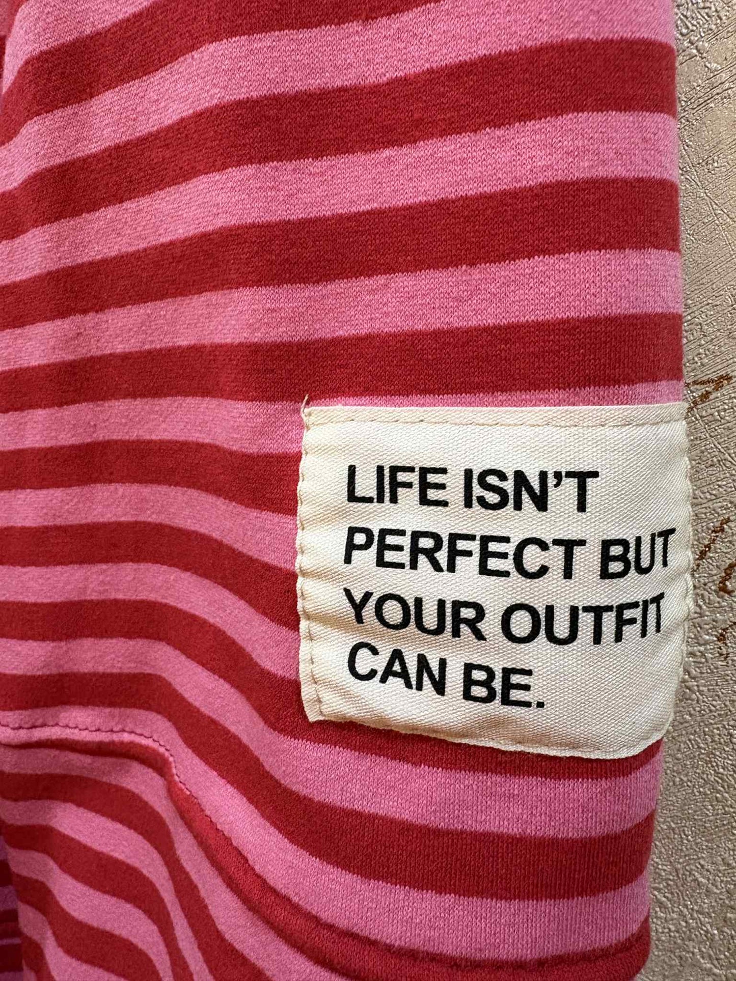 THE 'WEEKENDER' 70'S STYLE BRIGHT & BEAUTIFUL STRIPED SWEATSHIRT WITH QUIRKY PATCH DETAIL TWO COLOUR OPTIONS