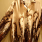 THE 'CHELSEA' BEAUTIFUL BOTANICAL PRINT LUXURIOUS SATIN FEEL OVERSIZED SHIRT