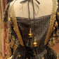 THE 'NATALIA' RICHLY BEADED FLIPPY BOHEMIAN DRESS IN BLACK/GOLD OR CREAM/GOLD FROM OUR SPANISH COLLECTION