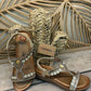 THE 'GOA' STUNNING JEWEL EMBELLISHED SUPER COMFORT CUSHION SOLE T BAR SANDAL
