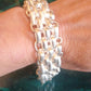 THE 'CARRIE' EXQUISITE MULTI CHAIN STATEMENT BRACELET IN SILVER OR GOLD