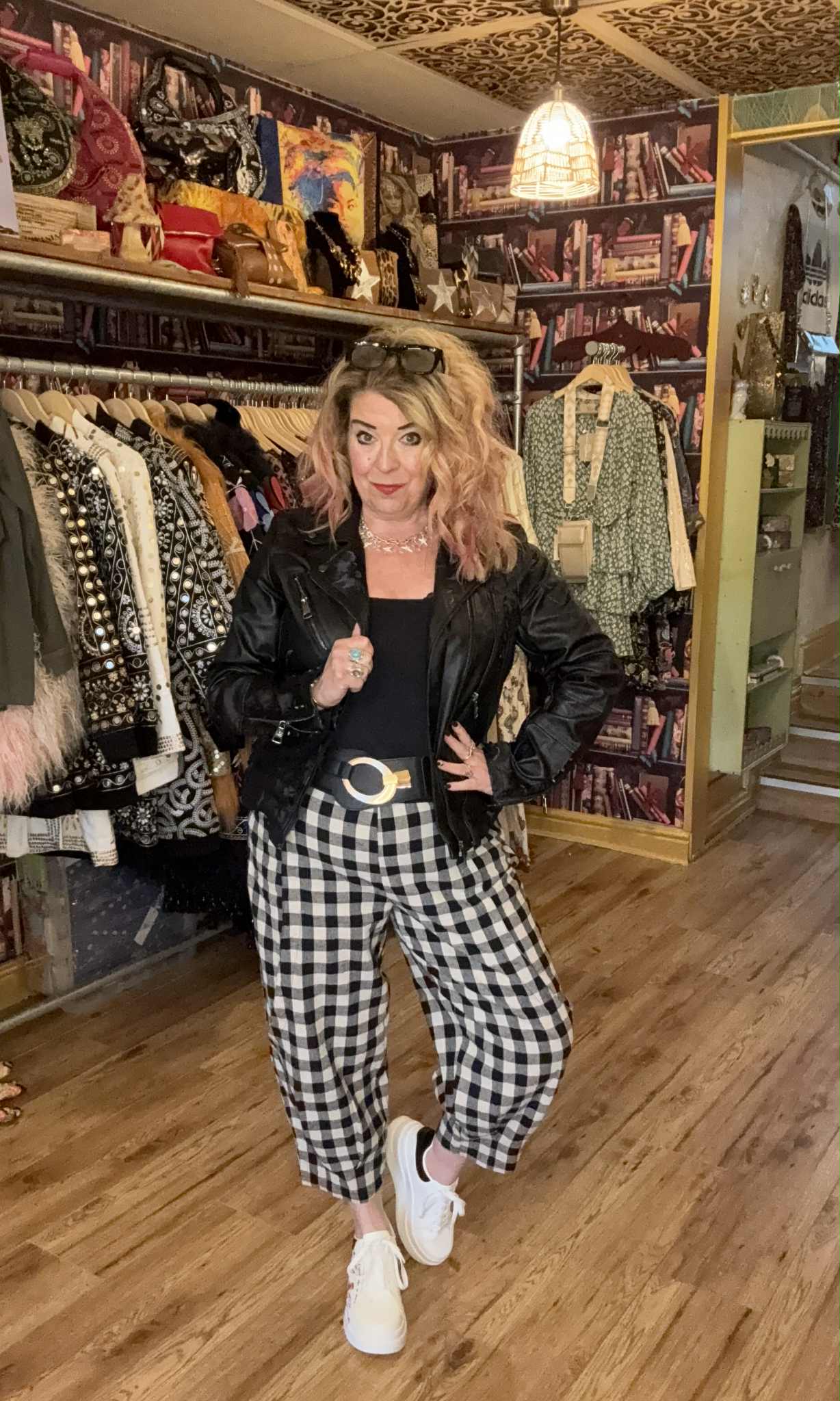 THE 'GILLY' TIMELESS AND CLASSIC GINGHAM POCKET DETAIL COCOON TROUSERS MATCHING TOP AVAILABLE